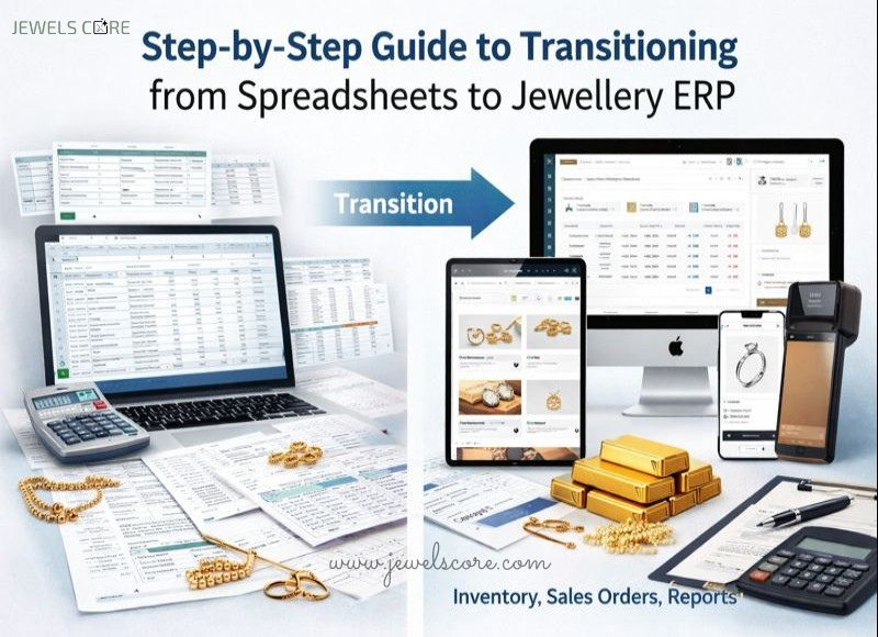 Jewels Core  A Step-by-Step Guide to Transitioning from Spreadsheets to Jewellery ERP